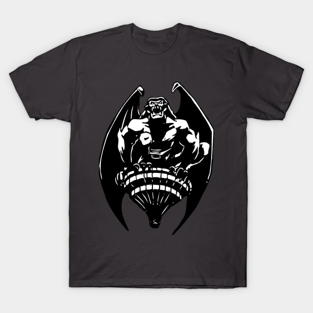 Gargoyles Goliath - Black and White T-Shirt by media319